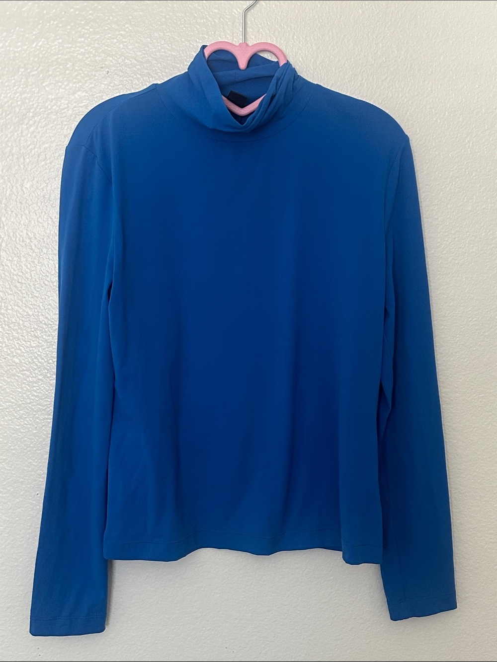 NWT St. John Royal Blue Long Sleeve Turtleneck Top Size Small